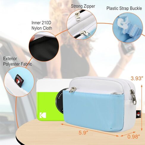 حقيبة حماية للسفر من TXEsign لـ Kodak Printomatic/Kodak Smile/Kodak Step/Polaroid Snap Touch الرقمية حقيبة تخزين حقيبة الكاميرا المطبوعة الفورية مع حقيبة ملحقات حزام الكتف in Kuwait