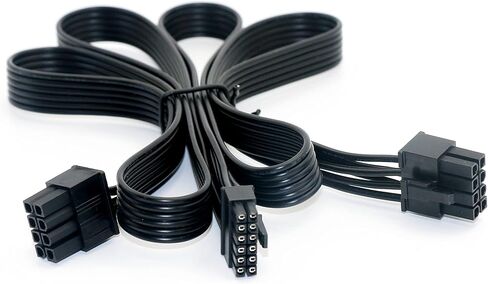 Mini 12-pin Male to Dual 8-pin Male Power Adapter Cable for Graphics Card and Power Supply (1 Piece) in Kuwait