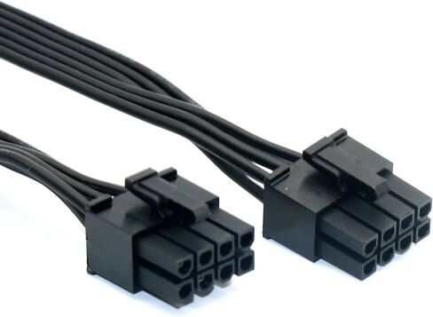 Mini 12-pin Male to Dual 8-pin Male Power Adapter Cable for Graphics Card and Power Supply (1 Piece) in Kuwait