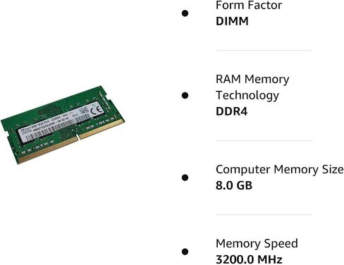 Mavark New SK Hynix HMA81GS6DJR8N-XN 8GB DDR4 PC4-3200AA-SE1-11 for XPS 9700 9500 X1 Carbon Extreme Gen 3 Alienware 51M R2 Asus Laptop (8GB DDR4 PC4-3200AA) Plus Best Notebooks Pen in Saudi Arabia