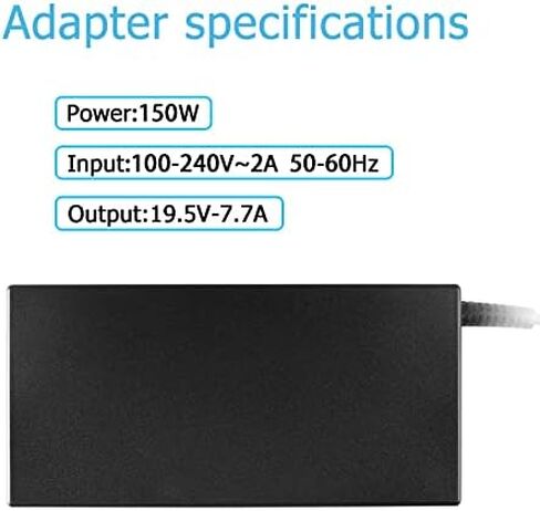 شاحن تيار متردد 150 واط بديل لـ MSI GF75 Thin 9RCX 9SCXK 9SCX 10SCX 10SCXR 10SCXK Bravo 15 17 Serie Pro 20 20E 22E 6NC 7NC GS63 GS73 Stealth 8RD GS63 GF75 Thin 8RC 8RCS 8RD 9SC in Kuwait