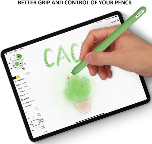 حافظة رفيعة وناعمة من السيليكون متوافقة مع قلم Apple الجيل الثاني فقط، غطاء حماية لجهاز iPad Apple Pencil الجيل الثاني (وردي) in Saudi Arabia