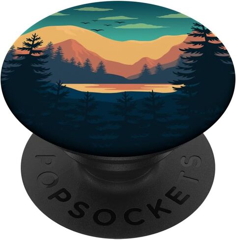 أشجار بحيرة جبلية عتيقة وBlue Sky PopSockets Standard PopGrip in Saudi Arabia