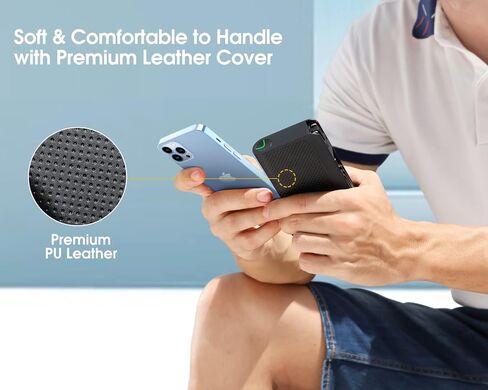 Luxtude Portable Phone Charger Built-in Wall Plug, 10000mAh Power Bank with Cables【Lightning & USB C & Micro】, Travel Fast Charge External Battery Pack for iPhone 15/14/13/12/11 etc, iPad, Android in Saudi Arabia