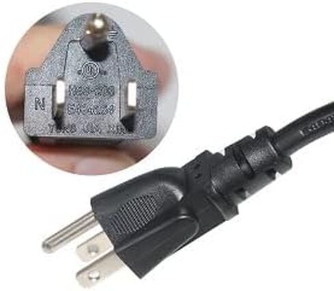 سلك طاقة تيار متردد عالمي بثلاث فتحات - كابل طاقة بديل بطول 6 أقدام و3 شقوق للكمبيوتر المحمول، موصل NEMA 5-15P إلى IEC C5، مقياس SJT 18، أسود in Kuwait