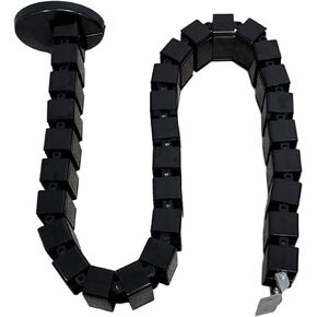 Heavy Duty Adjustable Cable Management Snake. Standing Desk Accessories. Cable Management Organizer - Black