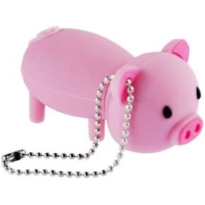 16GB USB Flash Drive Rubber Piggy Pig Shaped 16G Memory Stick USB 2.0 U Disk - Pink in Kuwait