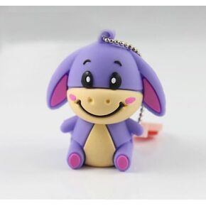 قرص فلاش يو إس بي بنمط لطيف ولطيف بيبي إييور - جهاز تخزين البيانات - 4 جيجابايت - يتضمن حلقة مفاتيح - أرجواني in Kuwait