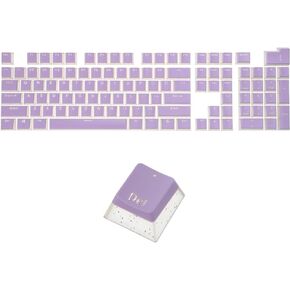 MECCANIXITY 104 Keys Pudding Keycaps Set OEM Profile 60 بالمائة ABS لتخطيط لوحة المفاتيح الميكانيكية 61/87/104، أزرق مخضر ولقطة مزدوجة شفافة