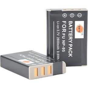 بطارية DSTE قطعتان NP-95 متوافقة مع كاميرا Fujifilm Finepix F30 F31FD Real 3D W1 X30 X70 X100T X100 X100LE X100S X-S1 وكاميرا Ricoh DB-90 GXR Mount A12 P10 in Kuwait