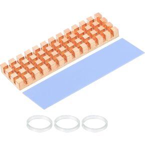 MECCANIXITY Copper Heatsink Coated Graphene 70x20x4mm with Thermal Pad and Rubber Ring for M.2 SSD Computer, Laptop, PCB Cooler 1 Set in Kuwait