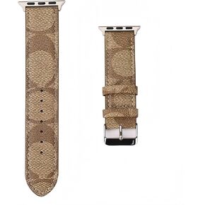 Leather Band 44mm 42mm 40mm 38mm Compatible with Apple Watch Men Women,Design for Replacement Band Compatible with Watch Series 6/5/4/3/2/1, iWatch SE in Kuwait