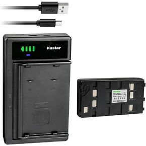 بطارية Kastar 3 عبوات وشاحن USB ذكي متوافق مع باناسونيك PV-10 PV-10B PV-10PX PV-14 PV-17 PV-18 PV-19 PV-20 PV-21 PV-22 PV-31 PV-32 PV- 332 بف-333 بف-362 بف-40 بف-41 بف-42 بف-43 بف-50 in Kuwait