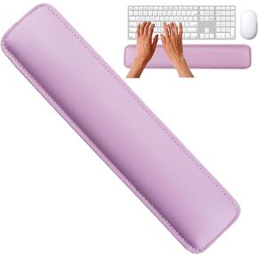 مسند معصم للوحة المفاتيح من Rancco، حافة جلدية مخيطة مقاس 14.5 بوصة، وسادة معصم ناعمة من إسفنج الذاكرة للألعاب مع حصيرة مضادة للانزلاق للكمبيوتر المحمول/سطح المكتب، مناسبة للمكاتب والمنزل (وردي) in Kuwait