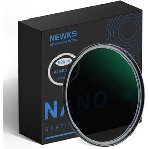 NEWKS Variable ND Filter 55mm, ND8 Filter 55mm (3-Stop Fixed Neutral Density Filter) ND Lens Filter, Compatible with Canon Nikon Sony Panasonic DSLR Cameras with 55mm Lens