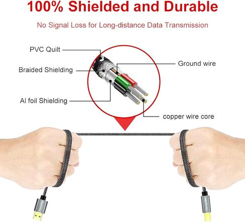 Printer Cable 3 ft,High Speed USB 2.0 A Male to Type B Male Printer Cord in Saudi Arabia