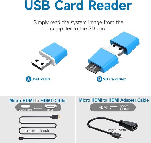 جراب Smraza لهاتف Raspberry Pi 4 B، جراب مزود بمروحة تبريد ومطاعم حرارة، مزود طاقة 5V 3A USB-C لجهاز Raspberry Pi 4 طراز B (لوحة 4 غير متضمنة) - أسود وشفاف in Kuwait