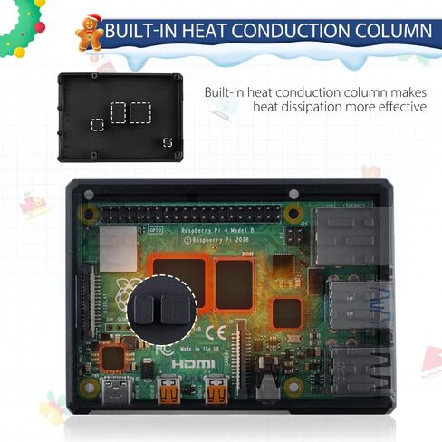 مجموعة بادئ تشغيل راسبيري باي 4 4GB من دي فوزفو، مزود طاقة 5 فولت 4 امبير راسبيري باي 4 مع مفتاح تشغيل/ايقاف، هيكل الومنيوم راسبيري باي 4 كيه، كيبلات HDMI 4K لجهاز راسبيري باي 4B - اصدار 32GB (ذاكرة in Kuwait