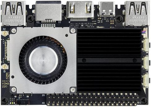 كمبيوتر Khadas ذو لوحة واحدة، VIM3 Basic Amlogic A311D، وحدة معالجة مركزية أسرع، وحدة معالجة عصبية لـ A.I.Switchable PCIe وUSB 3.0، شاشات مستقلة مزدوجة، كاميرات مزدوجة (2 + 16 جيجابايت) in Saudi Arabia