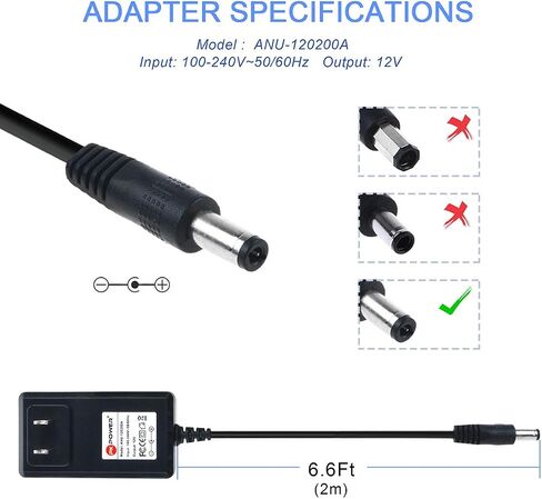 PKPOWER 6.6FT AC Adapter for G-Project G-Boom G-650 G650 Wireless Bluetooth Boombox Speaker Replacement Power Supply Cord Charger- Black in Saudi Arabia
