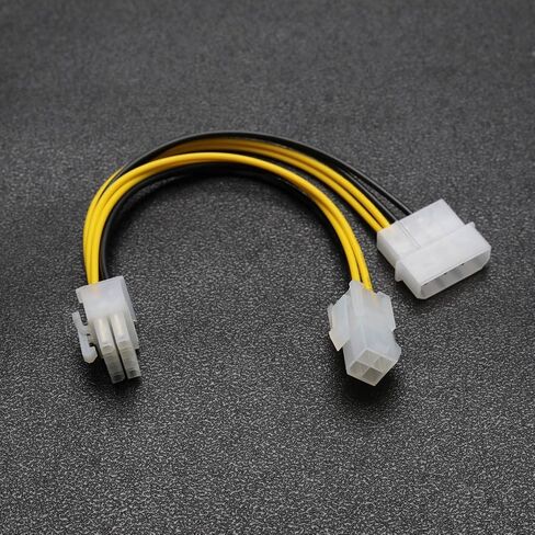 eMagTech 3PCS 4 Pin ATX & 4 Pin LP4 Molex to 8 Pin EPS Power Adapter Cable Desktop Computer CPU Power Supply Extension Cable 18cm in Saudi Arabia