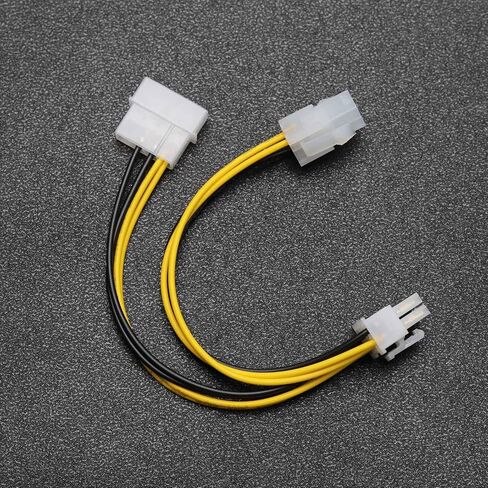eMagTech 3PCS 4 Pin ATX & 4 Pin LP4 Molex to 8 Pin EPS Power Adapter Cable Desktop Computer CPU Power Supply Extension Cable 18cm in Saudi Arabia