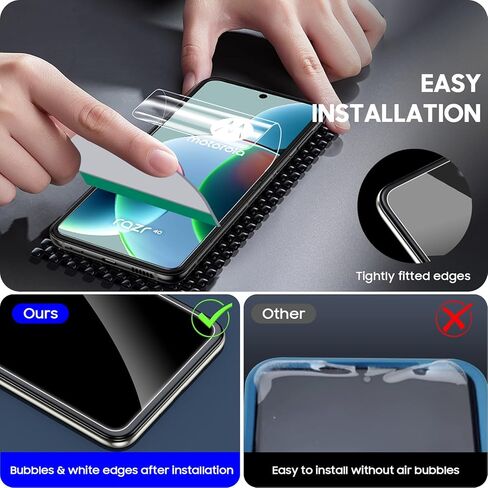 BSNRM [عبوتان + 2] لواقي شاشة Motorola Razr 2023 5G [عبوة من عبوتين من غشاء مرن للشاشة الداخلية وعبوتين من واقي شاشة عدسة الكاميرا] مع HD، بدون فقاعات، مضاد للخدش، مناسب لجراب Motorola Razr 2023 in Kuwait