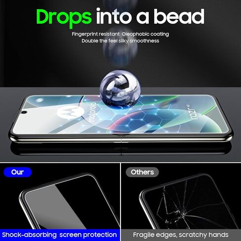 BSNRM [عبوتان + 2] لواقي شاشة Motorola Razr 2023 5G [عبوة من عبوتين من غشاء مرن للشاشة الداخلية وعبوتين من واقي شاشة عدسة الكاميرا] مع HD، بدون فقاعات، مضاد للخدش، مناسب لجراب Motorola Razr 2023 in Kuwait