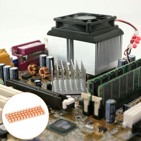 MECCANIXITY Copper Heatsink Coated Graphene 70x20x4mm with Thermal Pad and Rubber Ring for M.2 SSD Computer, Laptop, PCB Cooler 1 Set in Saudi Arabia