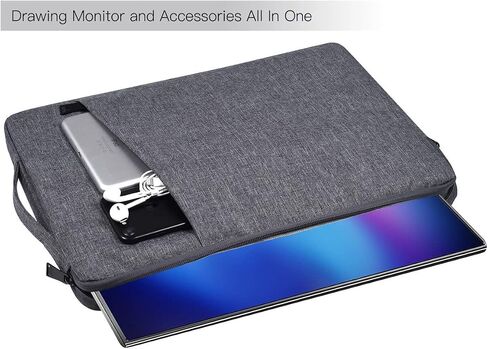 16.1 Inch Monitor Case Portable Carrying Bag Compatible with 16" ASUS ZenScreen/ViewSonic/Enzion Veout Portable Monitors, Space Grey in Kuwait