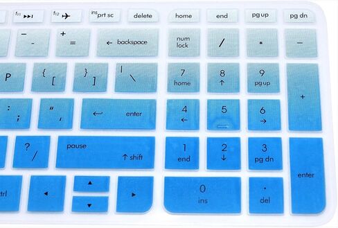 Keyboard Cover Skin Compatible for 15.6 inch HP Pavilion 15-ab 15-ac 15-ae 15-af 15-an 15-ak 15-ay 15-ax 15-as 15-ba 15-bc 15-bk Series, HP OMEN 15-ax, HP Envy x360 m6-ae151dx m6-p113dx m6-w (Black) in Saudi Arabia