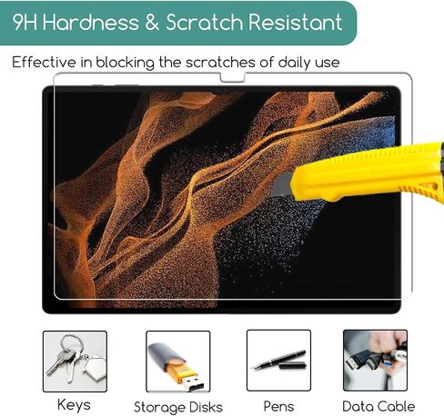 KEANBOLL 2-Pack Screen Protector for Samsung Galaxy Tab S9 Ultra/Galaxy Tab S8 Ultra (14.6 inch 2022-2023) Tempered Glass Screen Protector in Saudi Arabia