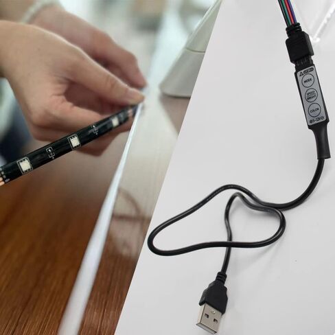 KUAIYU Dual Monitor Stand Riser, Monitor Stands for 2 Monitors, 39in Acrylic Computer Stand, Monitor Stand with Light Kit.Dual Monitor Stand for Computer,Laptop 4 lights color(USB interface) Office in Kuwait