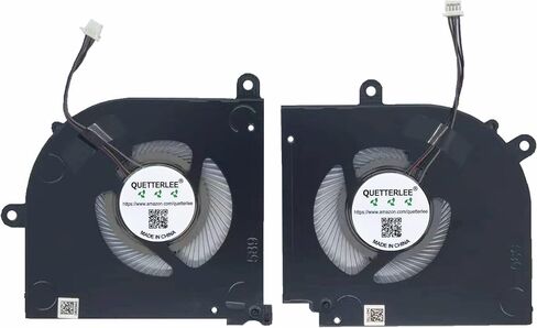 QUETTERLEE New Laptop CPU and GPU Cooling Fan for MSI Stealth 15M A11UEK 15M A11UEK-009 15M A11UEK-280 15M-A11UEKV 15M-A11SEK 15M-A11SDK MS-1562 MS-1563 Series BS5405HS-U4X BS5405HS-U4W DC 5V 1A Fan in Saudi Arabia