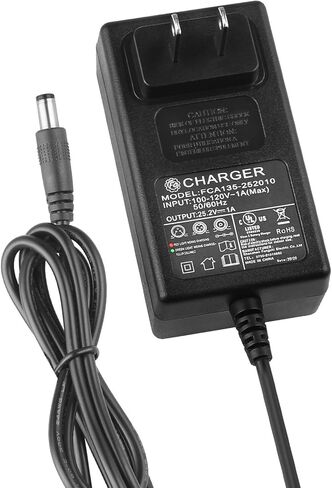 IYOBCXIHO DC 24V أو 25.2V-1A شاحن بندقية التدليك مع شاحن محول لمسدس تدليك العضلات الأنسجة العميقة 24V AC / DC سلك الطاقة فآسيا بندقية المباراة in Kuwait