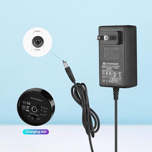 IYOBCXIHO DC 24V أو 25.2V-1A شاحن بندقية التدليك مع شاحن محول لمسدس تدليك العضلات الأنسجة العميقة 24V AC / DC سلك الطاقة فآسيا بندقية المباراة in Kuwait