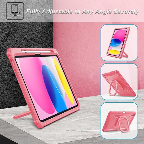حافظة Fintie لجهاز iPad الجيل العاشر 10.9 بوصة 2022 - [حلقة Tuatara السحرية] حامل بمقبض دوار 360 درجة غطاء متين مقاوم للصدمات مع واقي شاشة وحامل أقلام، أزرق داكن in Kuwait