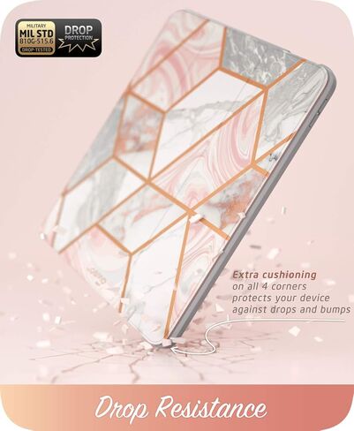 حافظة i-Blason Cosmo لجهاز iPad Air الجيل الخامس/الجيل الرابع 10.9 (2022/2020)، قابلة للطي لكامل الجسم مع واقي شاشة مدمج وغطاء ذكي واقٍ مع خاصية النوم/الاستيقاظ التلقائي وحامل القلم الرصاص (Ameth) in Kuwait