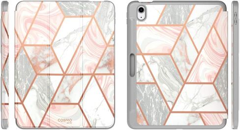 حافظة i-Blason Cosmo لجهاز iPad Air الجيل الخامس/الجيل الرابع 10.9 (2022/2020)، قابلة للطي لكامل الجسم مع واقي شاشة مدمج وغطاء ذكي واقٍ مع خاصية النوم/الاستيقاظ التلقائي وحامل القلم الرصاص (Ameth) in Kuwait