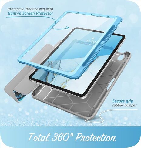 i-Blason Cosmo Case for iPad Air 5th Generation/4th Generation 10.9 (2022/2020), Full-Body Trifold with Built-in Screen Protector Protective Smart Cover with Auto Sleep/Wake & Pencil Holder (Ameth) in Kuwait