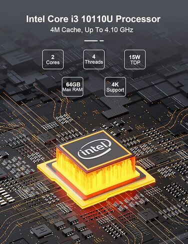 كمبيوتر Baiyu الصناعي مع Core i3-10110U (يصل إلى 4.10 جيجا هرتز)، 8 جيجا بايت DDR4 RAM 256 جيجا بايت M.2 SSD، كمبيوتر صناعي بدون مروحة، 2 × RS232 COM، يدعم RS422/RS485، 1 × GPIO، 2 × HD، 1 × DP، 2 × RJ45 LAN، 6 × USB، 1 × GPIO، ويندوز 11 برو in Kuwait