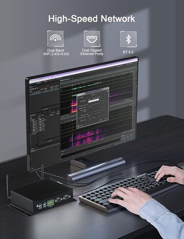كمبيوتر Baiyu الصناعي مع Core i3-10110U (يصل إلى 4.10 جيجا هرتز)، 8 جيجا بايت DDR4 RAM 256 جيجا بايت M.2 SSD، كمبيوتر صناعي بدون مروحة، 2 × RS232 COM، يدعم RS422/RS485، 1 × GPIO، 2 × HD، 1 × DP، 2 × RJ45 LAN، 6 × USB، 1 × GPIO، ويندوز 11 برو in Kuwait