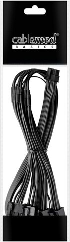 CableMod Basics RT-Series 12VHPWR StealthSense PCI-e Cable for ASUS/Seasonic/Phanteks (Black, 16-pin to Dual 8-pin, 60cm) in Saudi Arabia