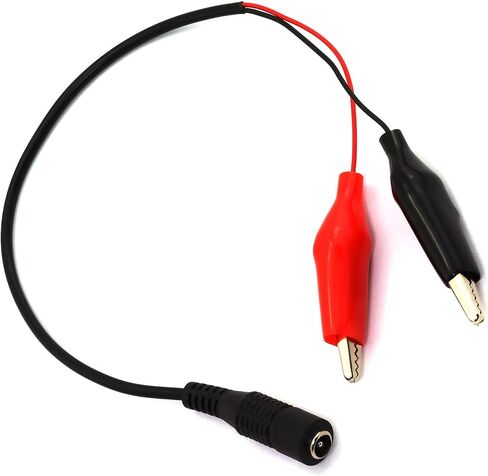 E-outstanding 2 PCS 5.5x2.1mm DC Power Plug Male Connector to Dual Alligator Clip Cable 30cm in Saudi Arabia