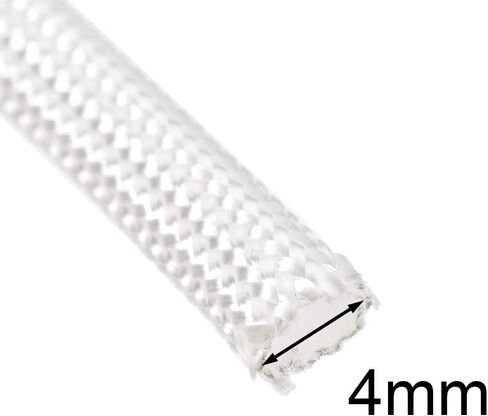 uxcell Insulation Braid Sleeving,3mm/0.12 Inch-5m/16 Feet High Temp Fiberglass Sleeve White in Kuwait
