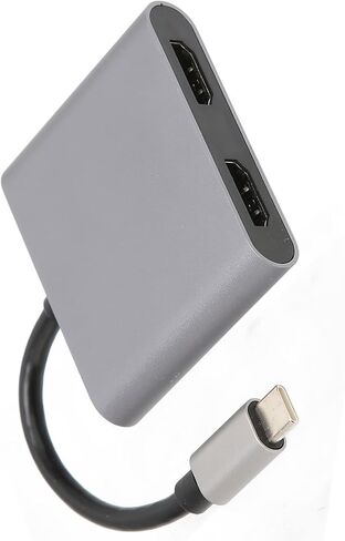 محول USB C إلى HDMI مزدوج، محول شاشات متعددة 4K 30 هرتز 4 في 1، محطة إرساء متعددة بمحور USB C بسرعة 5 جيجابت في الثانية مع شحن PD بقدرة 60 وات، لنظام التشغيل OS X، لنظام التشغيل Android، لأنظمة Linux in Saudi Arabia