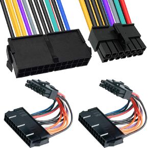 DKARDU 2 حزمة 24 دبوس إلى 14 دبوس ATX PSU كابل إمداد الطاقة، 24 دبوس أنثى إلى 14 دبوس ذكر ATX موصل محول الطاقة لينوفو IBM اللوحة الأم 15 سم 6 بوصة in Saudi Arabia