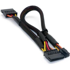 YOUKITTY 6-pin to 2 x 15-pin SATA Power Adapter Cables for Desktop Computer Hard Drive SSD Power Cable Splitter (1 pc) in Kuwait