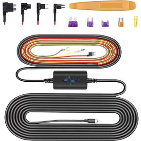 مجموعة أسلاك صلبة لكاميرا داش من النوع C، 12-28 فولت إلى تيار مستمر 5 فولت / 2 أمبير لكاميرا داش مع صنابير الصمامات وأدوات التثبيت، حماية الجهد المنخفض لكاميرا داش كام 11.5 قدم in Kuwait