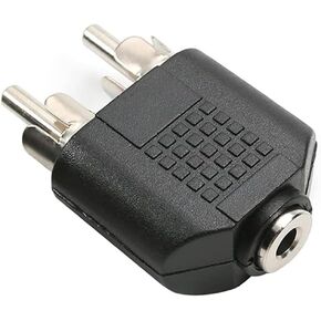 RUITEXUN Nickel Plated 2 RCA Male to 3.5mm Stereo Female Connector Adapter in Kuwait